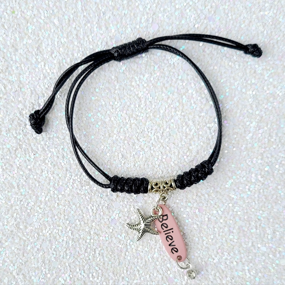Believe charms bracelet friendship casual leather